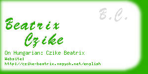 beatrix czike business card